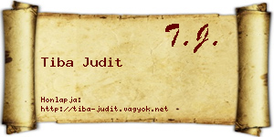 Tiba Judit névjegykártya