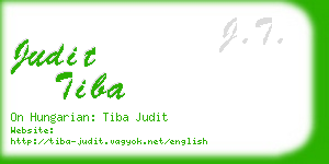 judit tiba business card